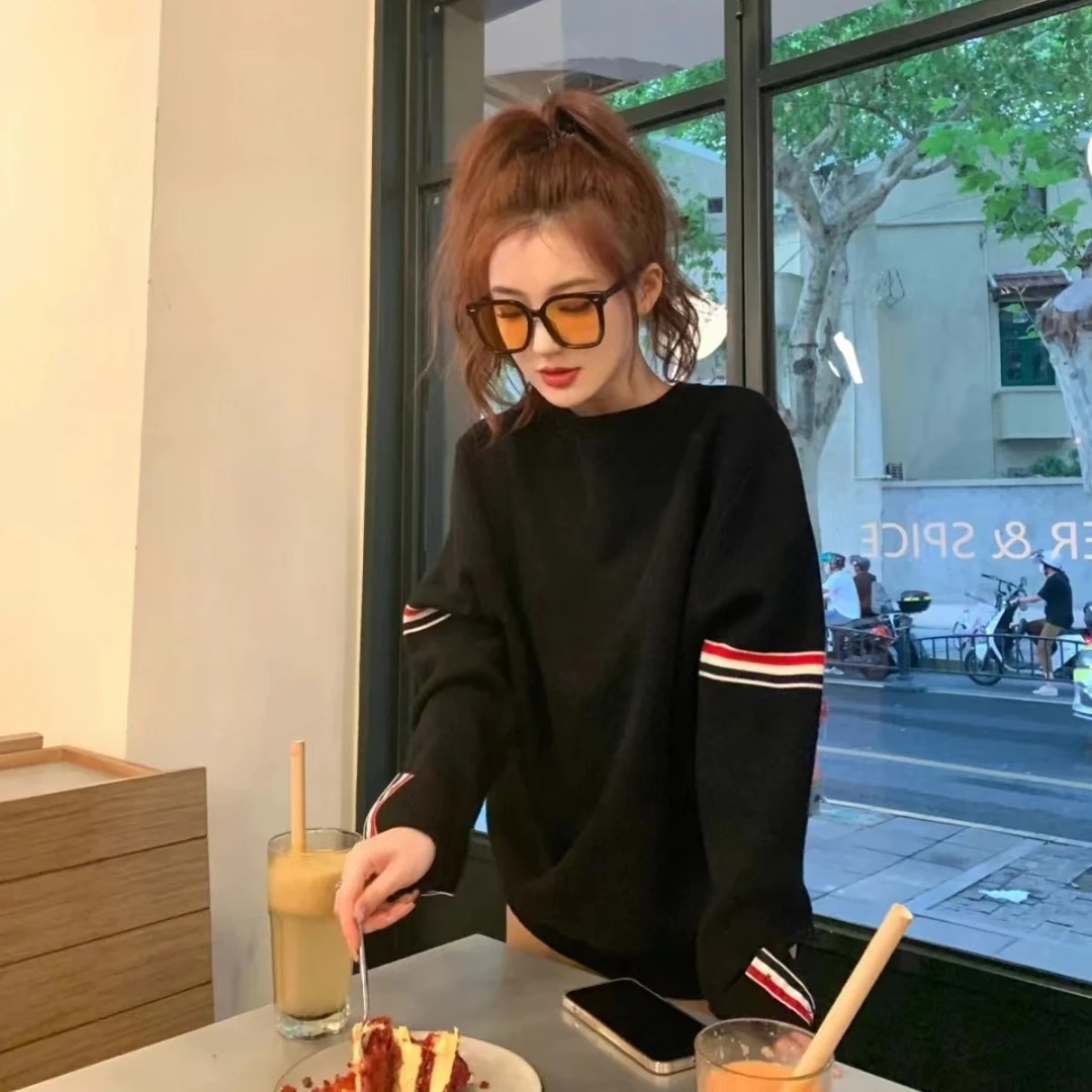 THOM BIRUCRO女士春秋季圆领针织毛衣情侣款百搭