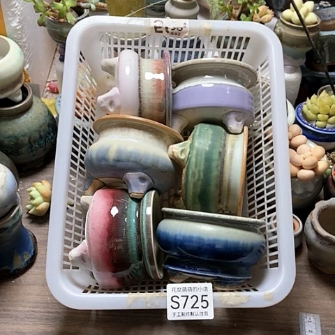 紫砂花盆725微瑕品口径7到8左右