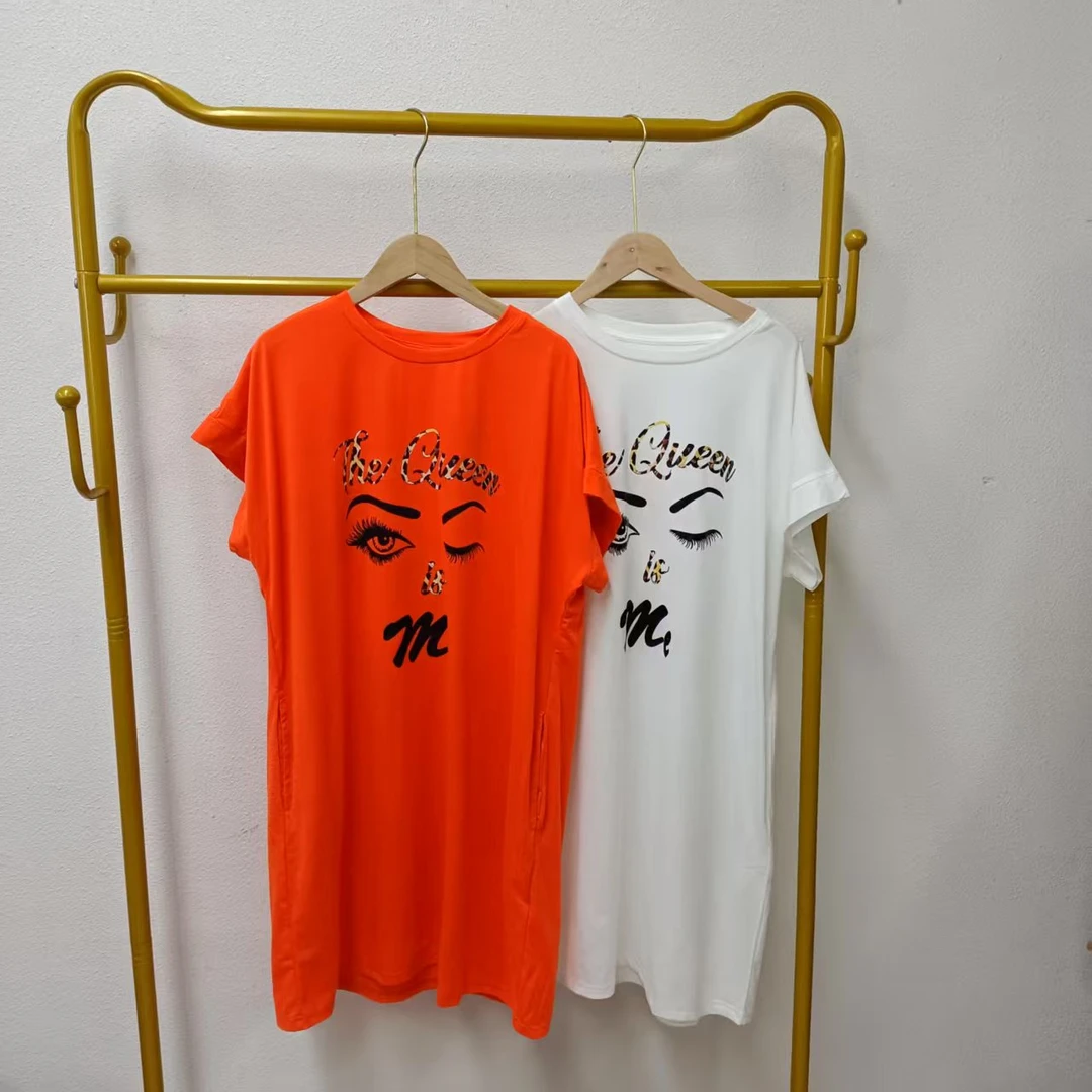 唯琳剪标   8仓B7-20-70-55款   美女笑脸短袖连衣裙