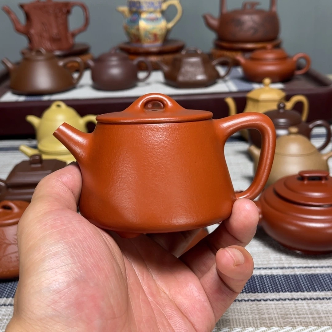 萬***瑞茶壶紫砂高石瓢朱泥