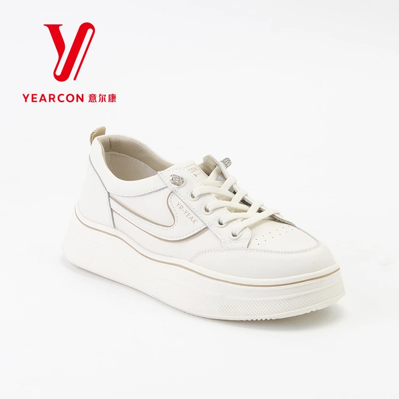意尔康新款女鞋春秋舒适平跟软底生活休闲板鞋一脚蹬女单00533Y