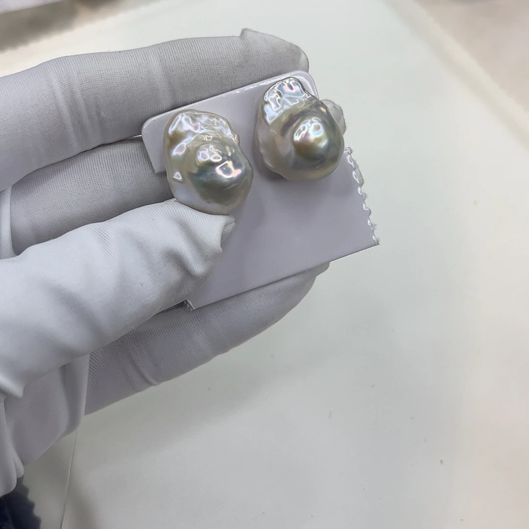 耳饰淡水珍珠银S925镶嵌