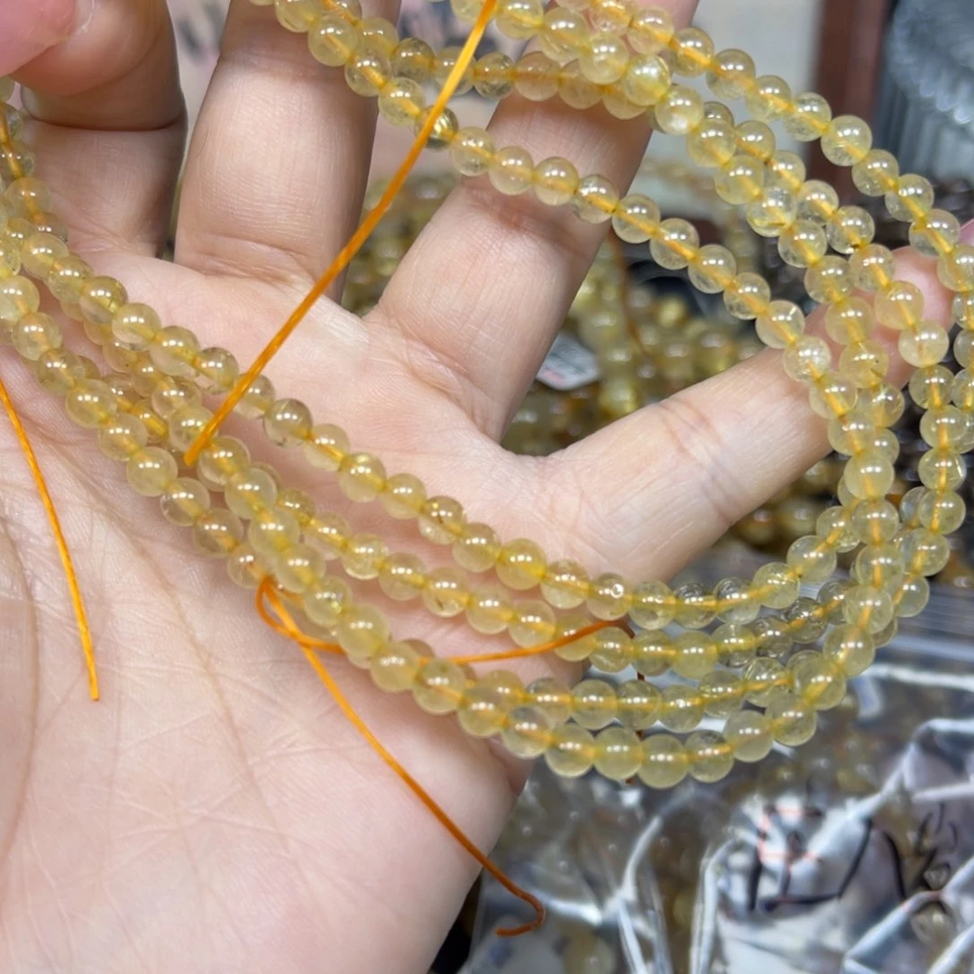 发晶手链未镶嵌金发晶多圈4+
