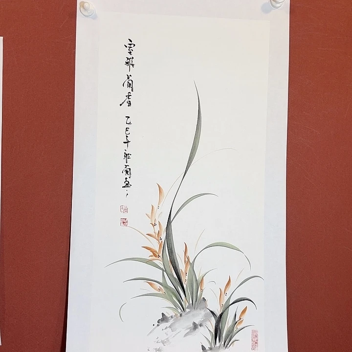 国画听兰老师花鸟