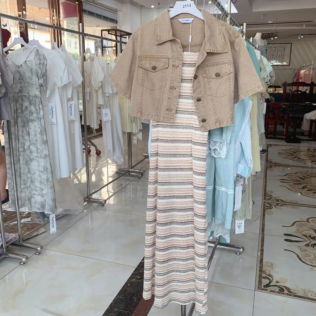 大姑推荐  日系温柔连衣裙时尚套装 6012