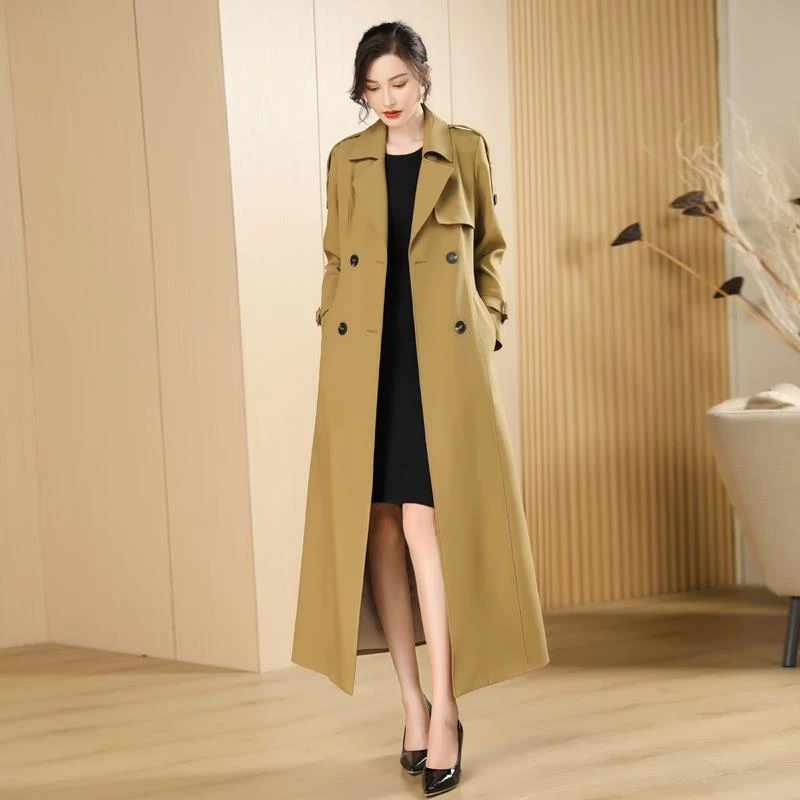 风衣外套女士轻奢春秋款流行大衣秋装新款修身长版气质显瘦高级感
