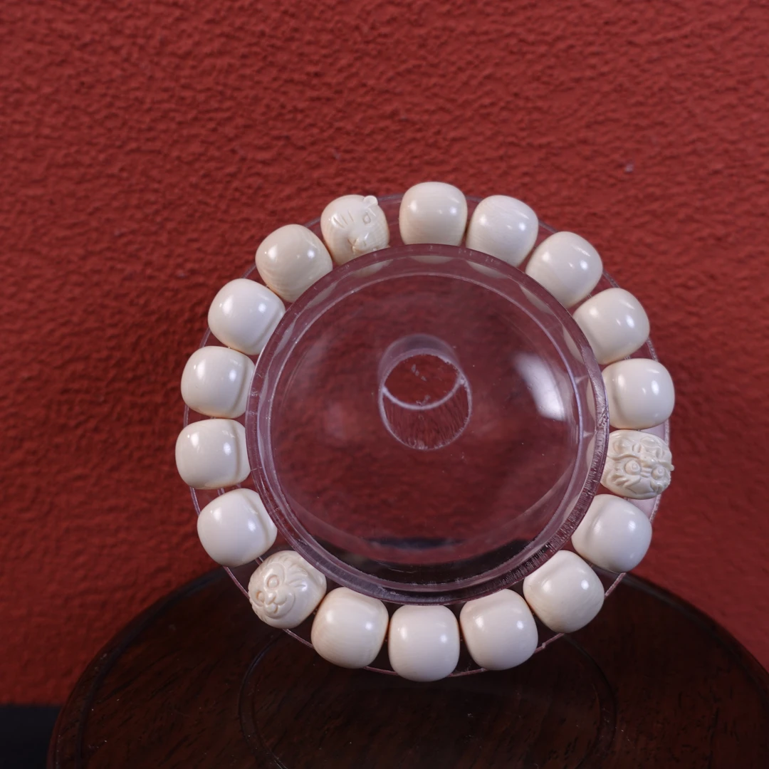 李茜(省大) 猛犸牙三合老型手串11×12mm(鼠 龙 猴) Y913