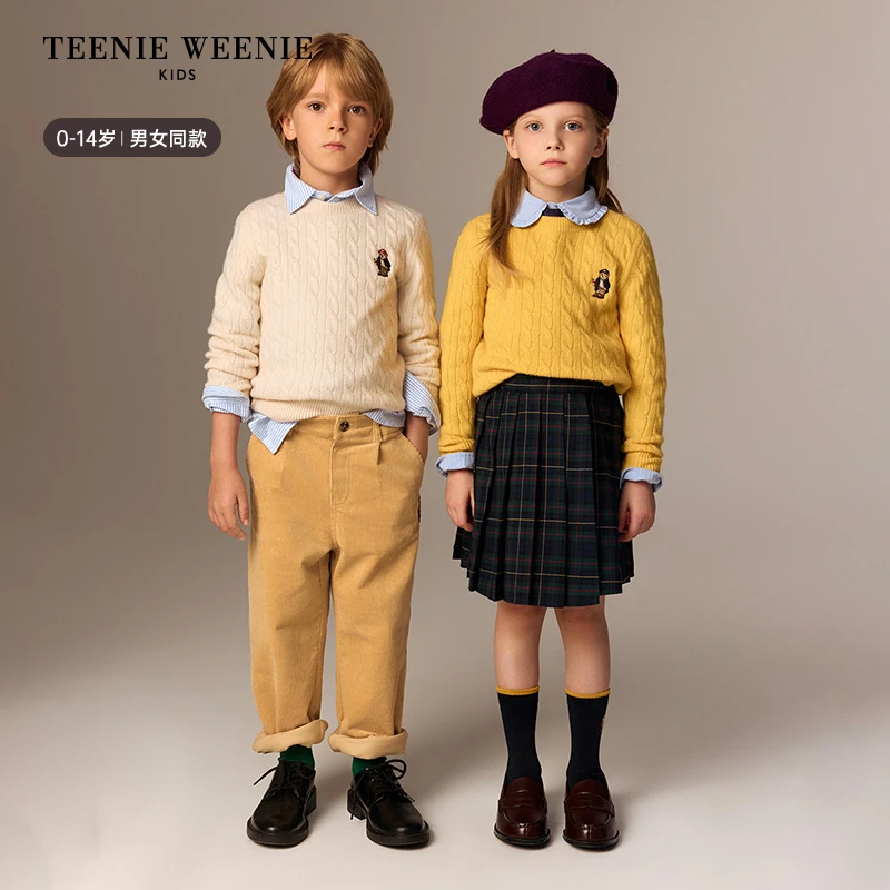 TeenieWeenie Kids小熊童装儿童宝亲子羊毛衫套头毛衣TKKW258985H