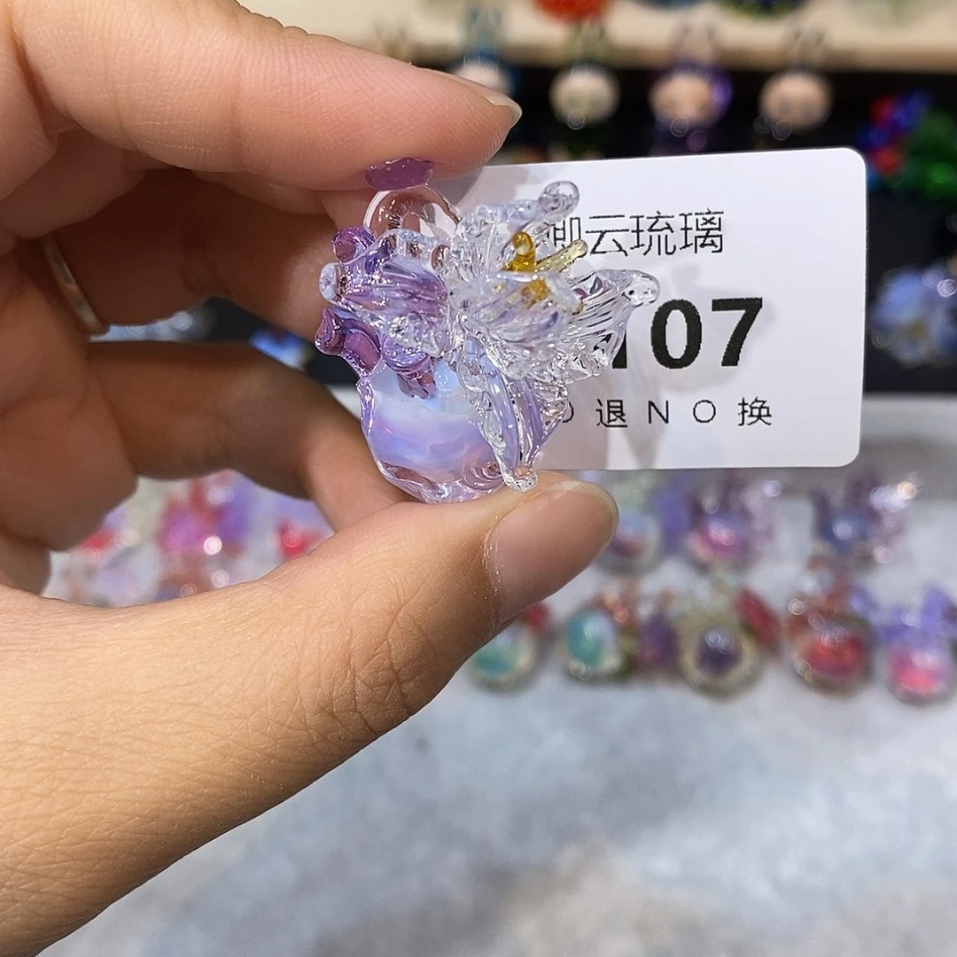 琉璃手工艺品107鸢尾花心脏