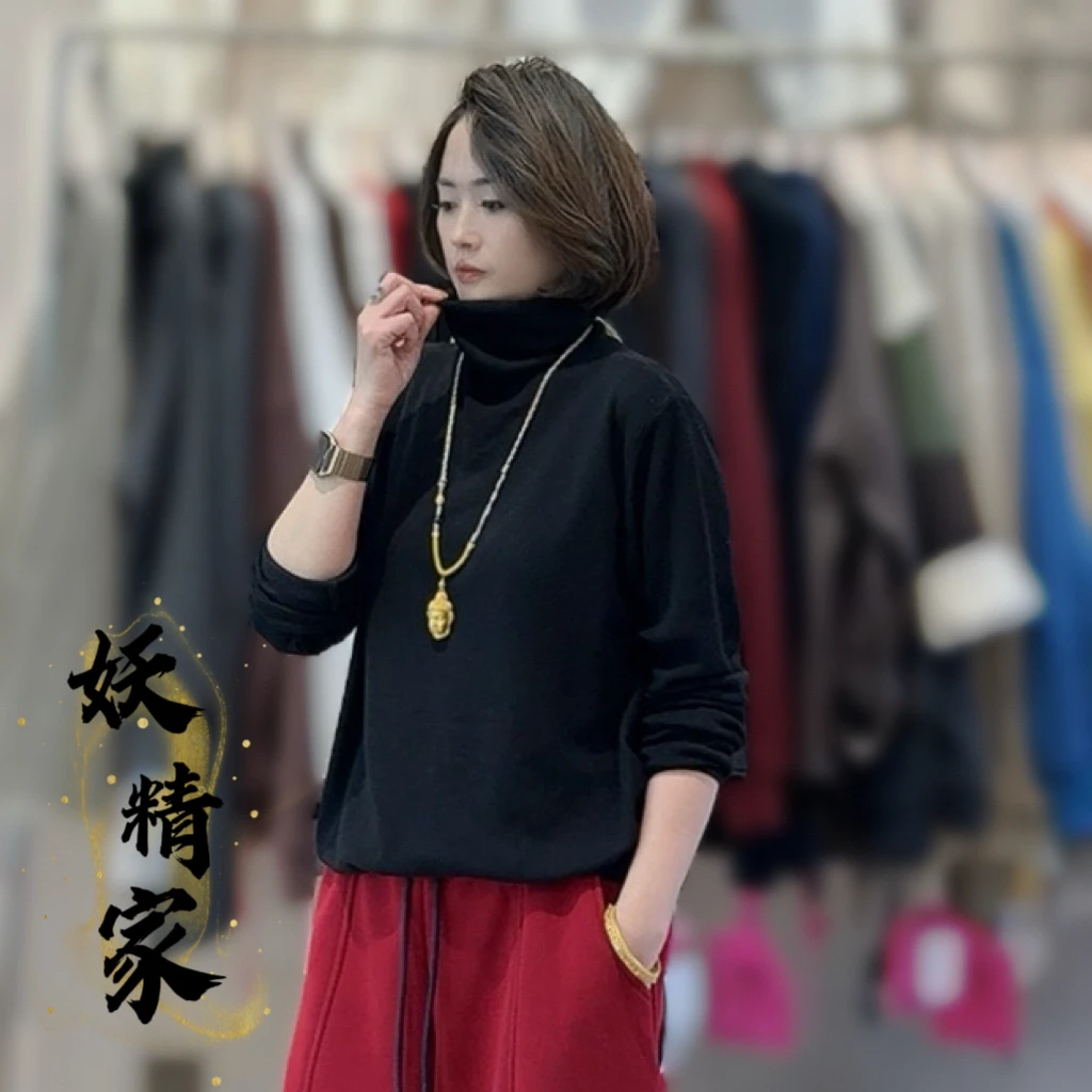 6591秋冬新款韩版宽松慵懒风加绒纯色套头休闲卫衣