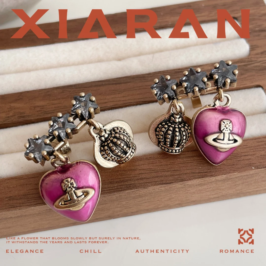 黄铜耳饰 「皇冠假日」时尚气质百搭个性小众优雅法式设计感耳钉