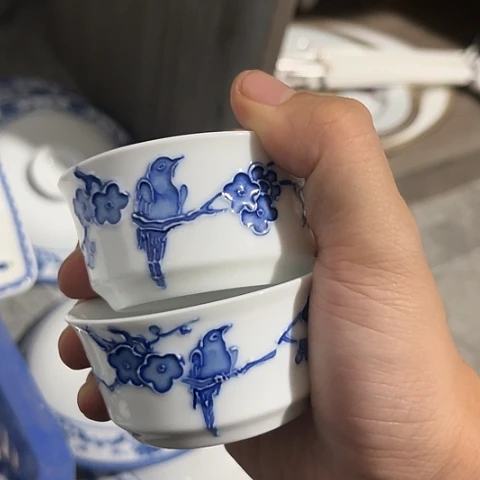 陶瓷手绘杯两个陶瓷