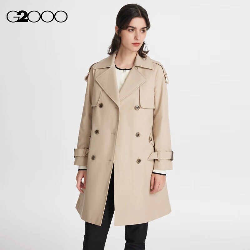 【特惠】G2000女装商场款风衣面料英伦风气质女士时尚经典外套直播