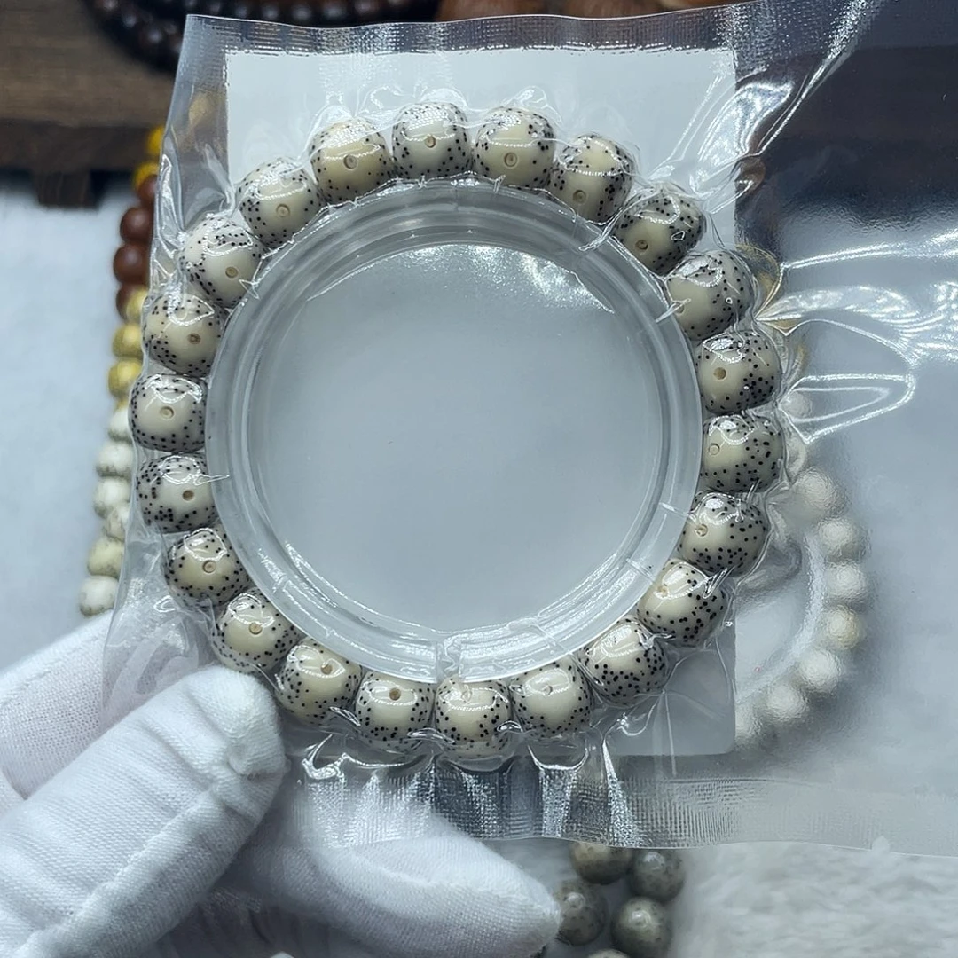 星月菩提手串原生态瓷白10.5✖️9.5大眼睛