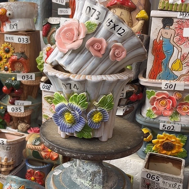 粗陶材质多肉花盆