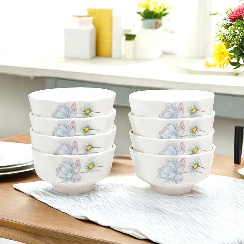 【粉丝专享】国色天香钻石4.5英寸碗10个装国风家用套装陶瓷釉下彩