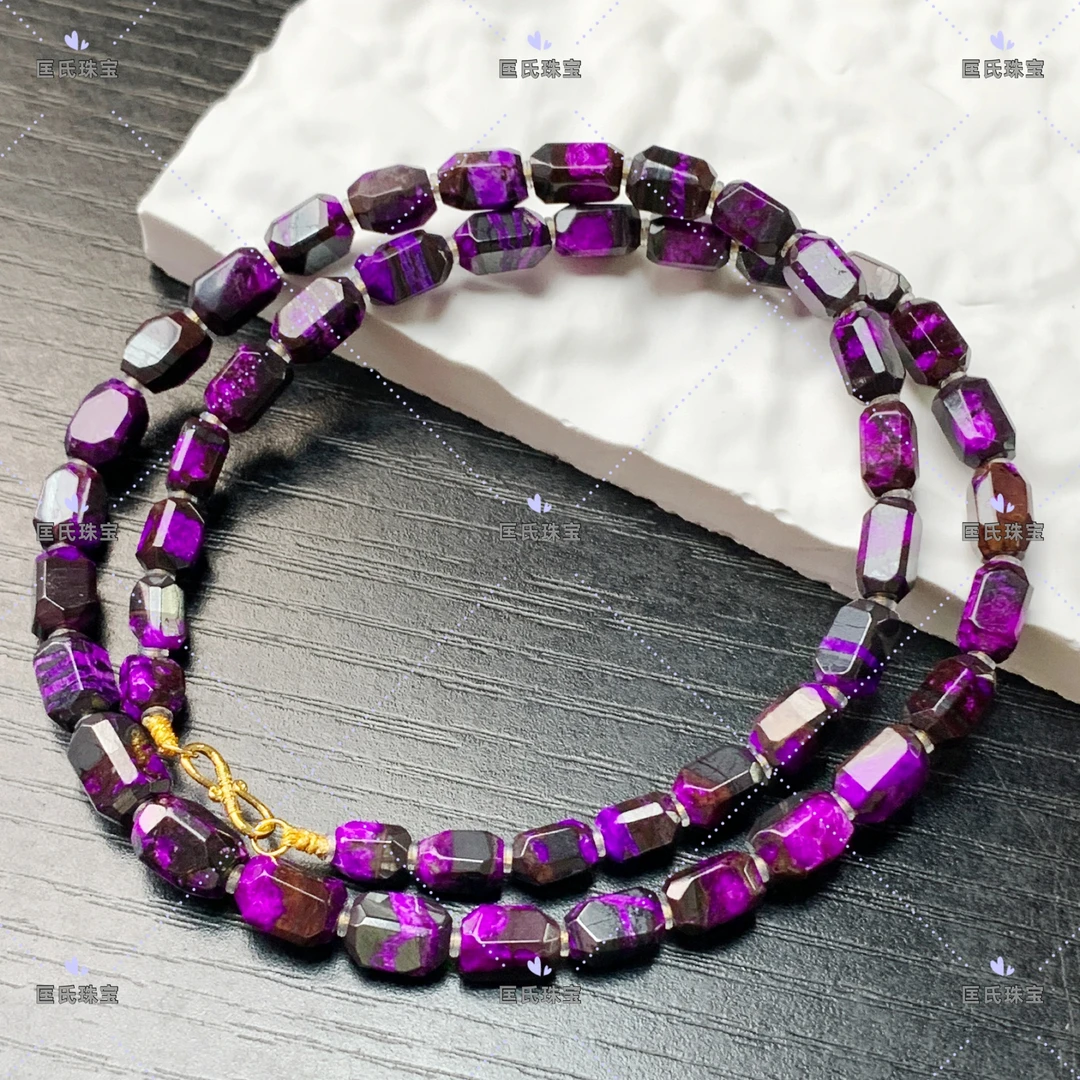 X匡氏推荐 18K高货丝绒皇家紫切面项链Z-HL-A9605多样性发一