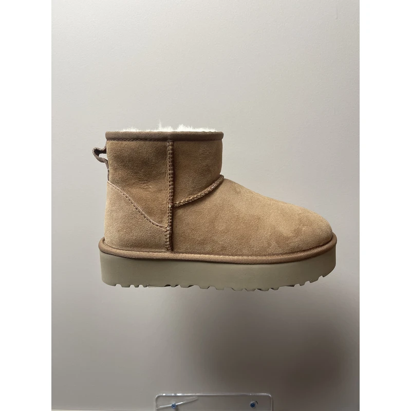 【5854厚底4-5公分】经典5854纯净版低筒羊皮毛一体保暖雪地靴