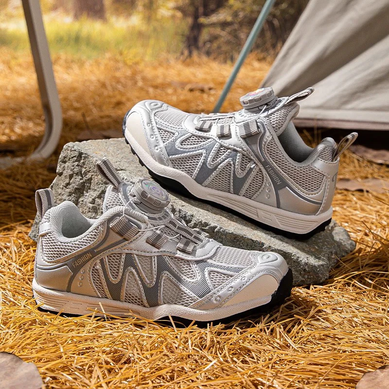 2025新款秋冬透气男童跑步老爹鞋女耐磨运动鞋6367