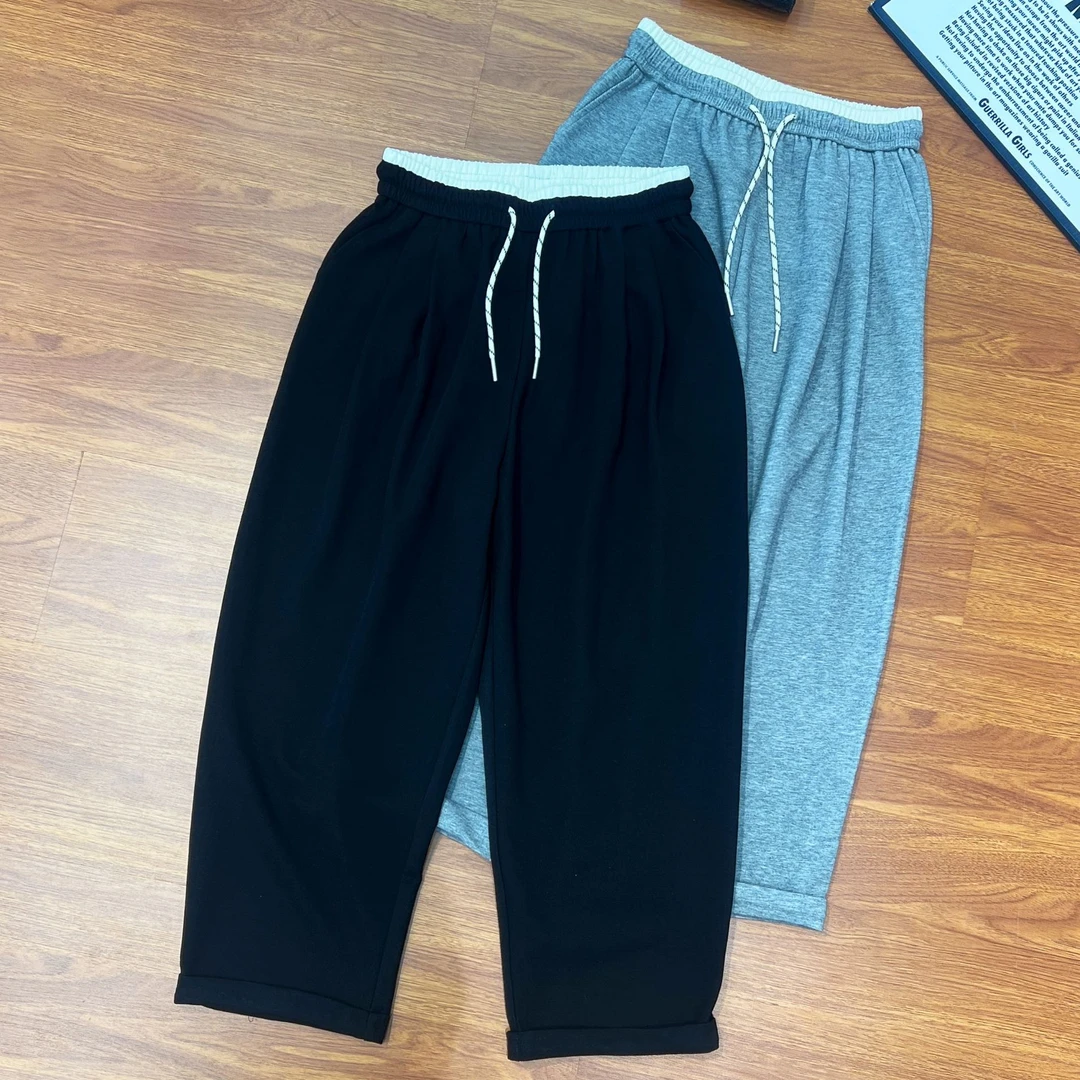 必魅休闲韩系运动萝卜裤2025夏季大码显瘦哈伦裤百搭九分裤00145