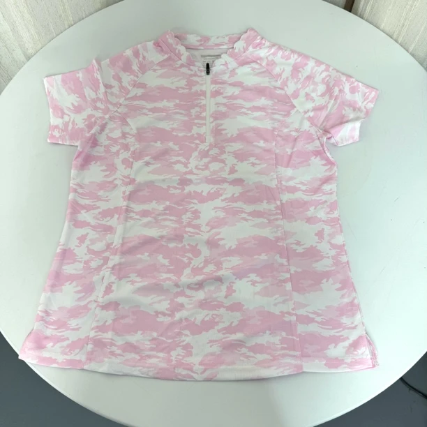 0038四色半拉链显瘦透气运动休闲百搭T恤