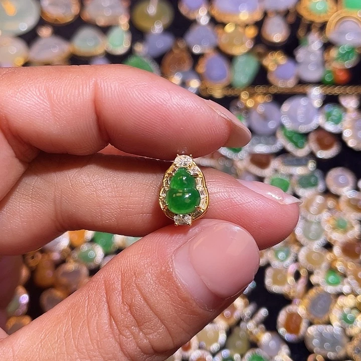 翡翠银S925镶嵌颈饰