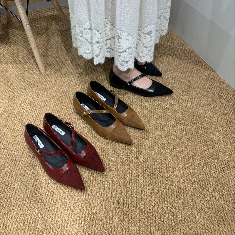 内增高3cm~复古法式玛丽珍单鞋女2025新款春温柔仙女时尚百搭单