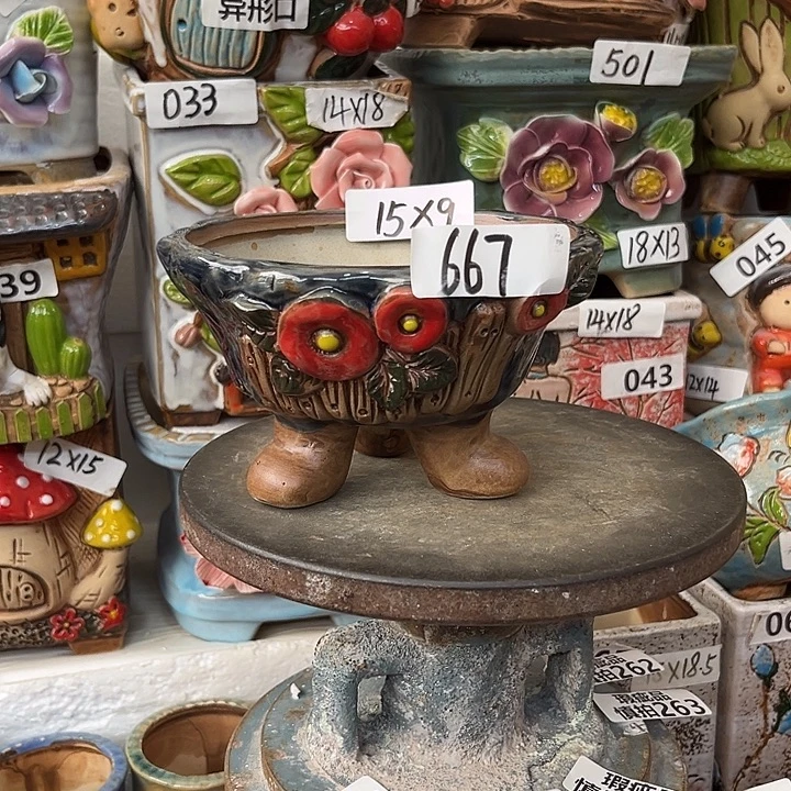 粗陶材质多肉花盆