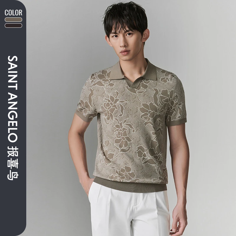 【商场同款】报喜鸟2025夏季新款男士商务休闲短袖POLO衫T恤上衣z