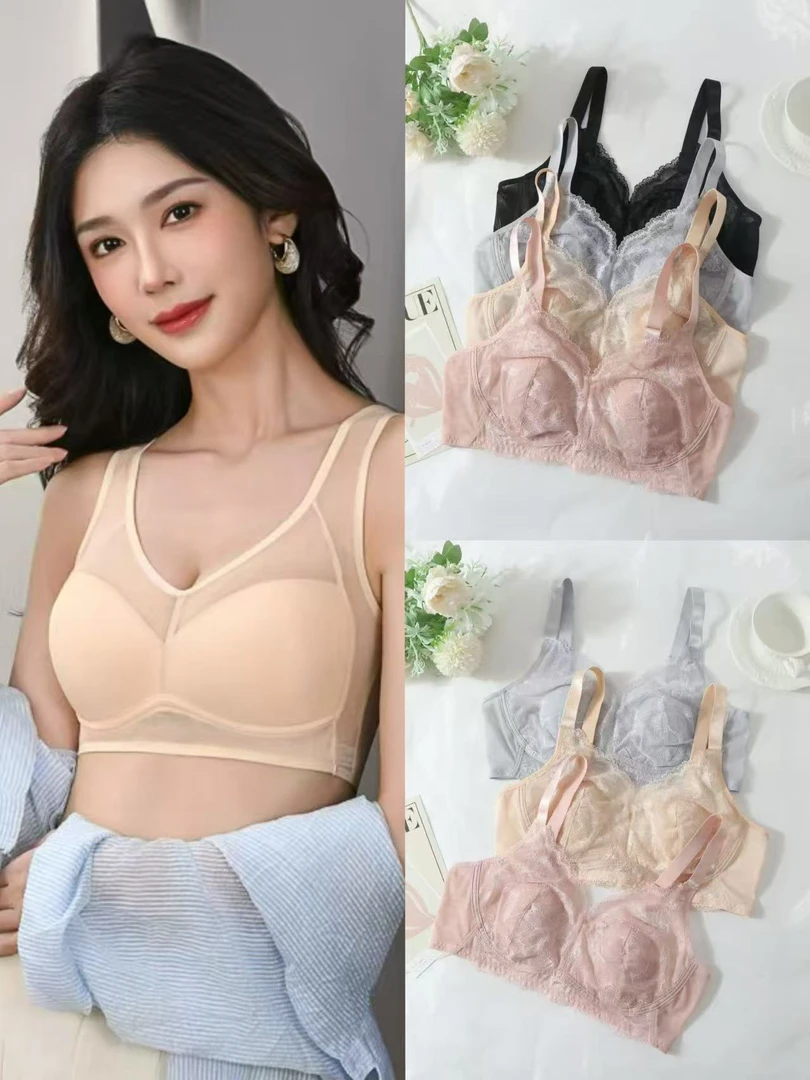 【买一送一】日系新款云感超薄兔耳朵+性感3/4杯全罩杯薄模内衣透气