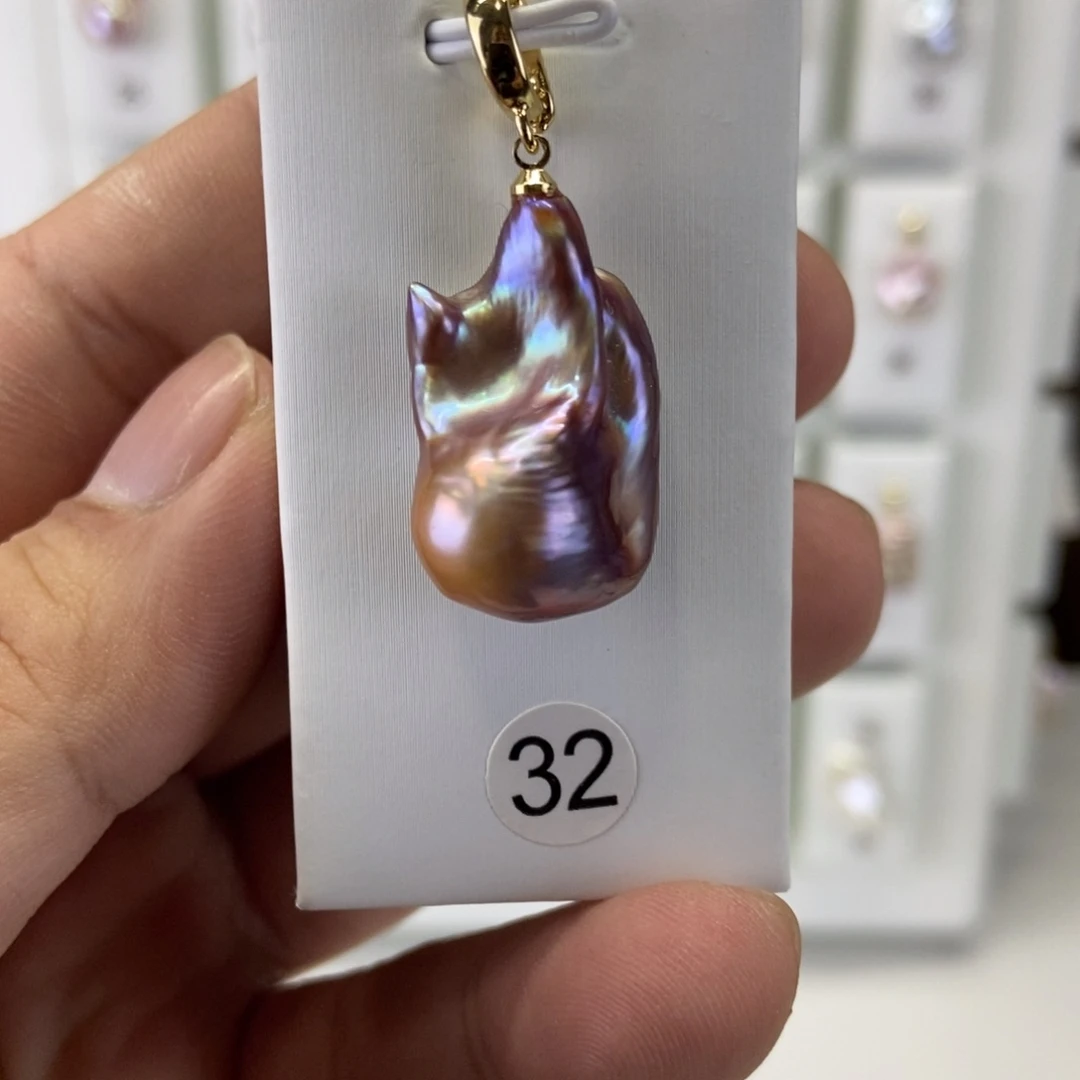 吊坠(不含链)淡水珍珠合金