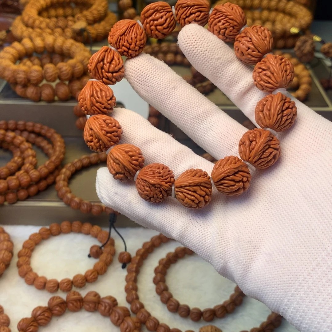 桃核手串秦岭龙纹