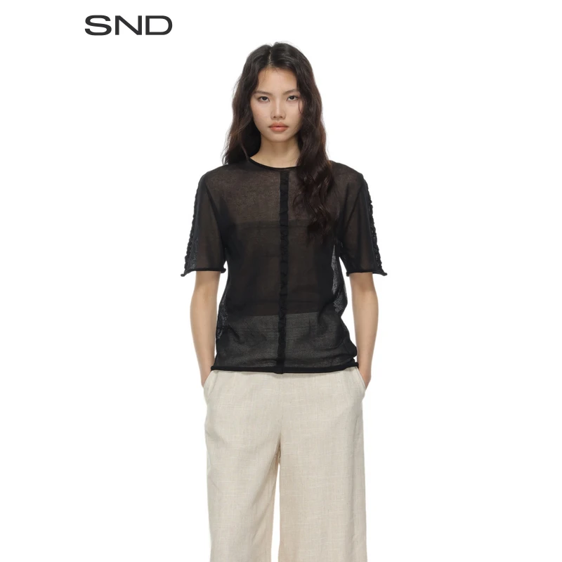 SND【UMA WANG 设计师品牌】SND SS25 透感T恤