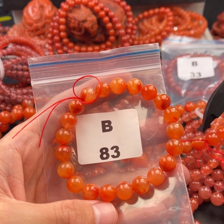 南红玛瑙未镶嵌多样性发货默认微瑕称重9mm