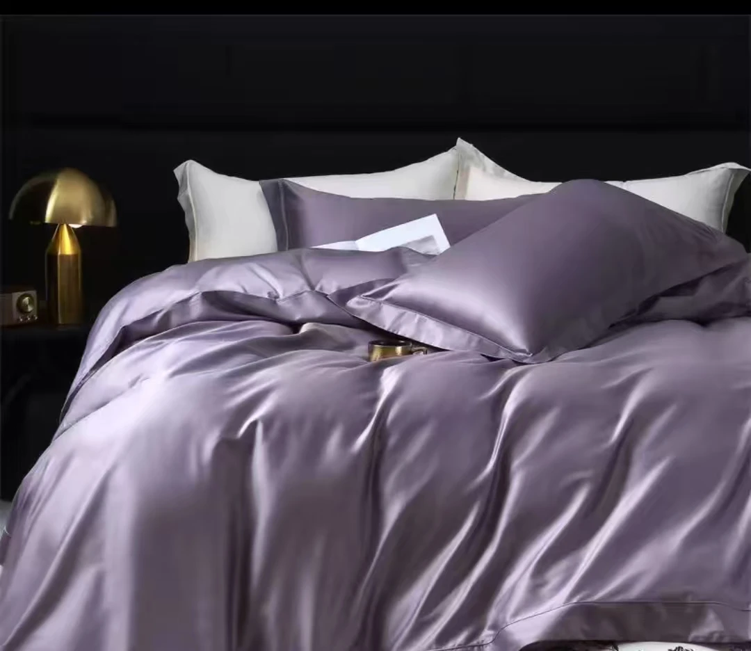 灰紫色-织金宋锦高精密床笠1.8*2米