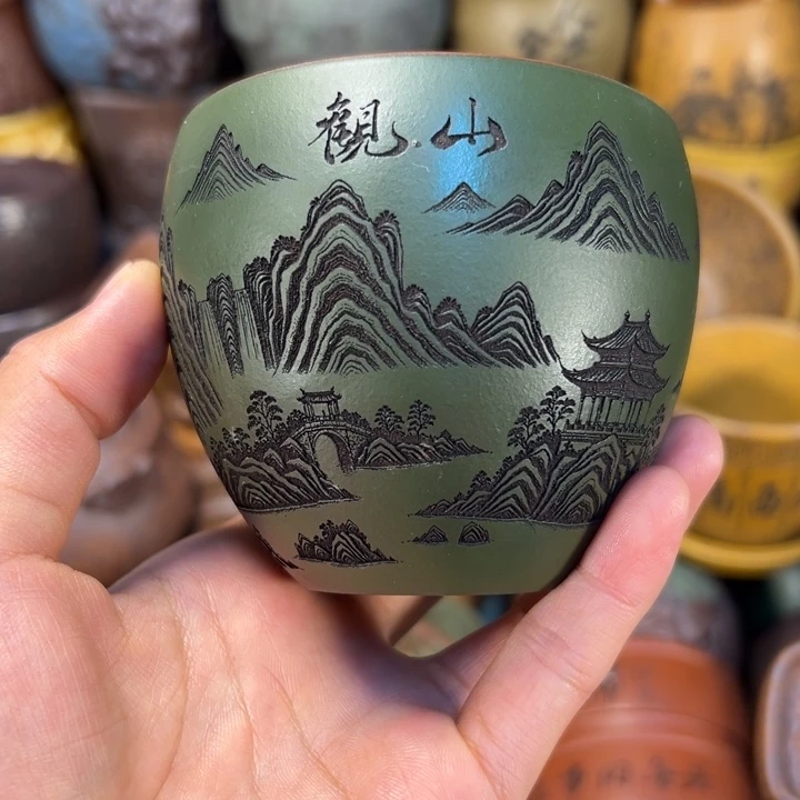茶杯紫砂宜兴紫杯子