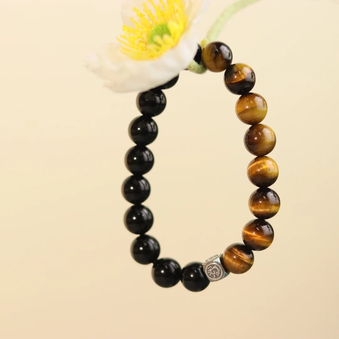 ZC10A18687[原创]虎眼石黑曜石手串（多样性发货)