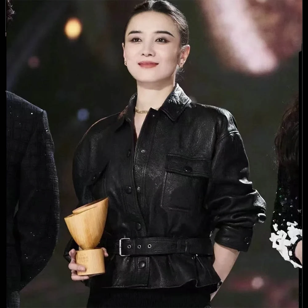 2025春季新款高档皮衣外套女短款时尚气质皮夹克机车817