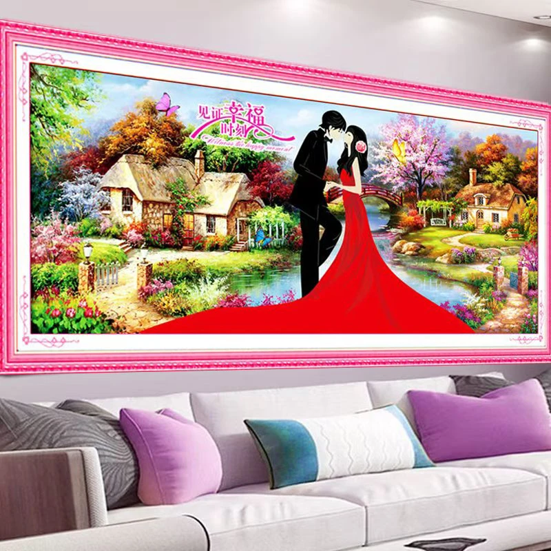 彩珠绣十字绣圆珠客厅满绣全珠子绣幸福约定卧室婚礼串珠喜庆穿珠