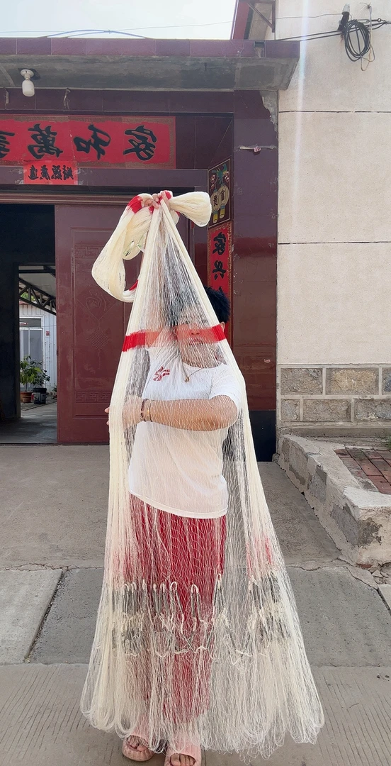 机织大力马2指4米半撒开直径七米，重量九斤，铅坠，横拼接，一开到顶