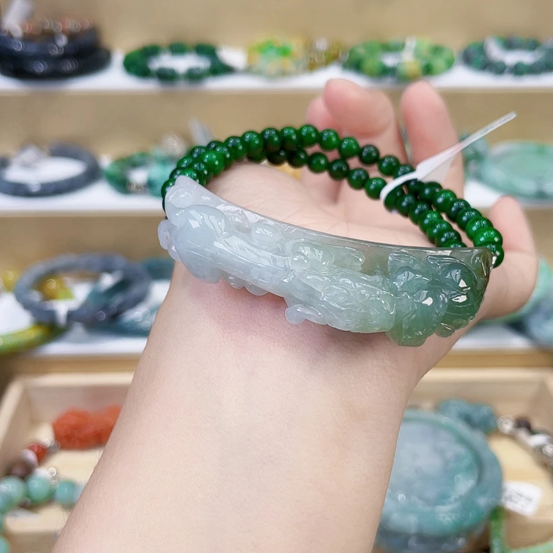 零***疯翡翠未镶嵌手链手链