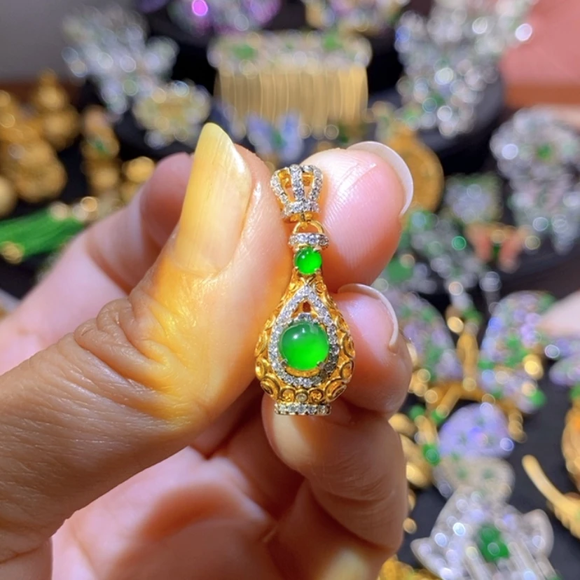 【闪购商品】银S925镶嵌挂件翡翠