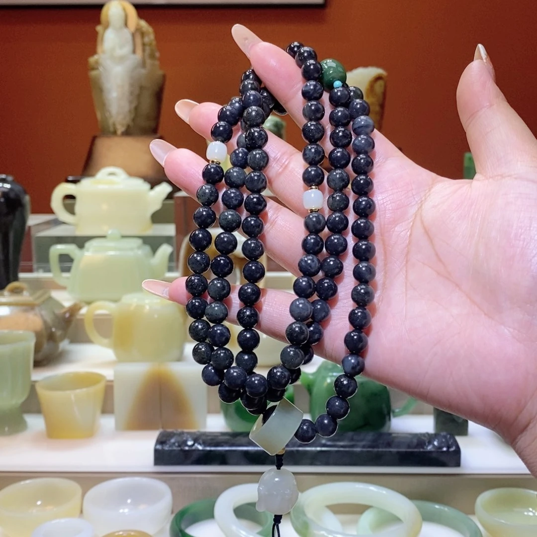 未镶嵌和田玉挂件新疆和田玉青花链