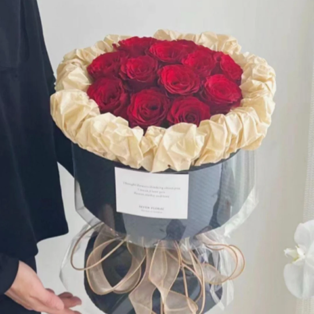 【余生是你】11支红玫瑰小香风花束