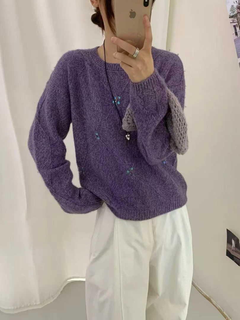 CK 9-15新款时尚高端亮片毛衣