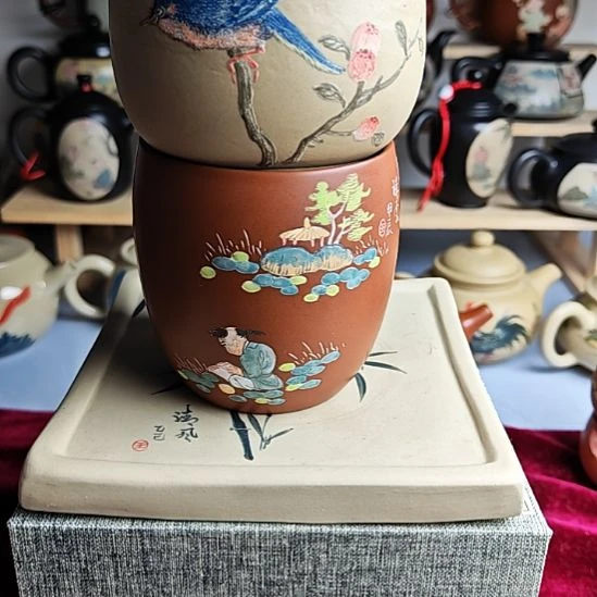 建水紫陶复烧主人杯