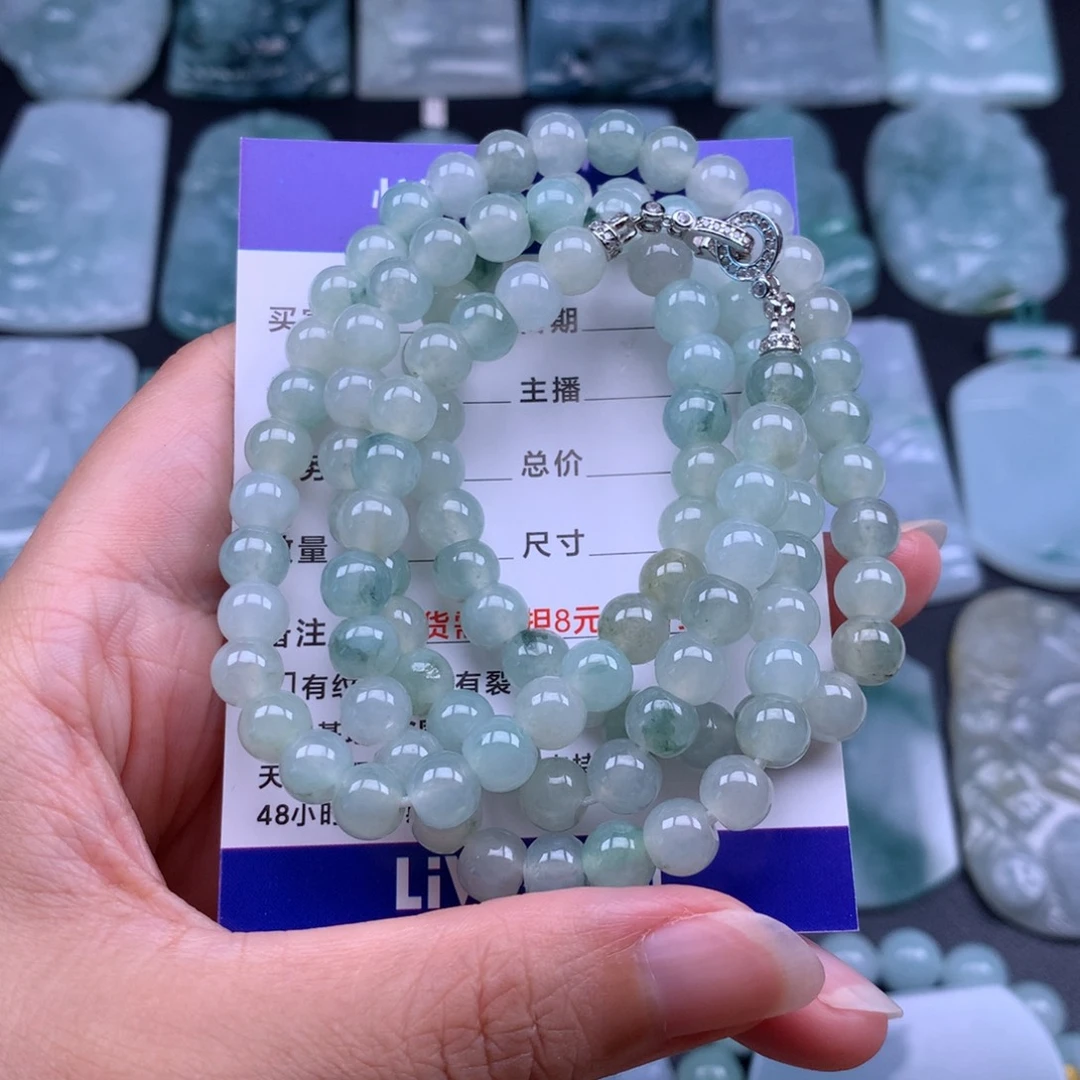 翡翠未镶嵌吊坠(不含链)翡翠珠链