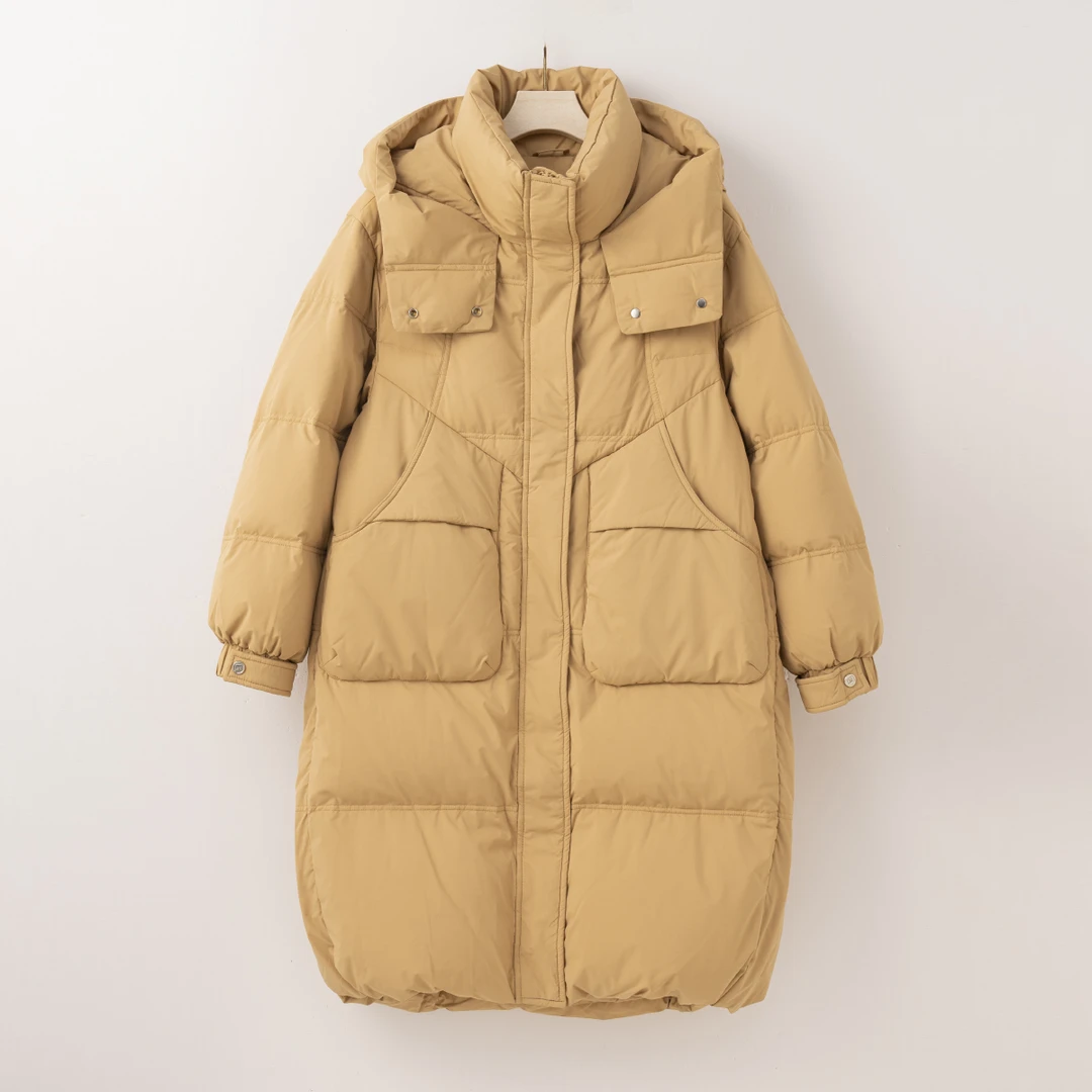 【特价-占单者限购】Q2224韩版东大门设计款中长款羽绒服保暖女