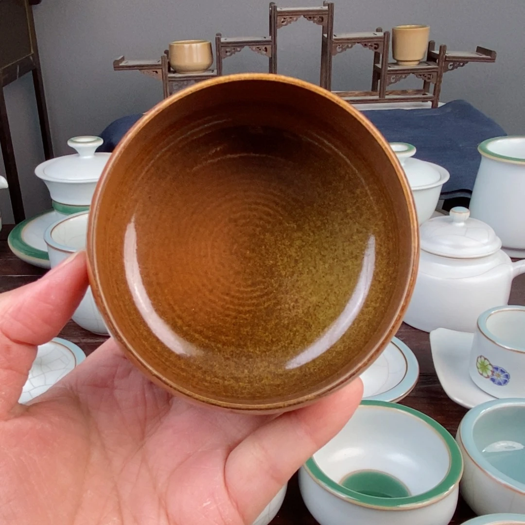 朱砂胎草木灰禅定杯 不开片