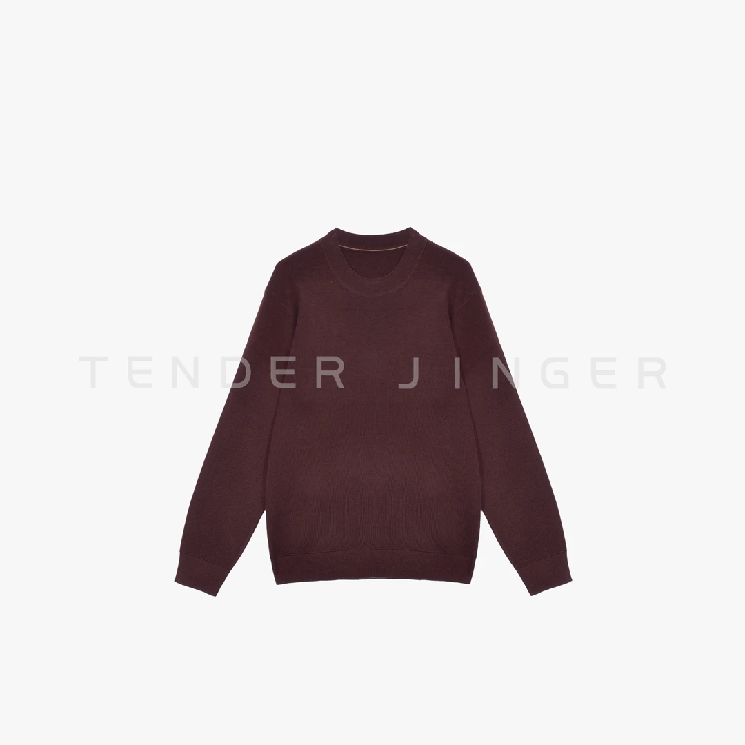 Tender Jinger｜男士圆领亲肤90毛条可机洗羊毛衫 T511DKJ18133